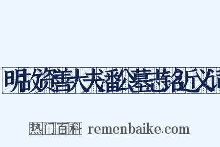 明故资善大夫潘公墓志铭近义词是什么意思的图片